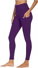 Generic Women's Fleece Lined Leggings Thermal Tummy Control Tights High Waisted Workout Yoga Pants with Pockets Running Gear