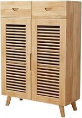 Shoe Cabinet Scandinavian Simple Pine Shoe Cabinet Pair of Doors to Put Shoes Cabinet Household Two-Door Shoe Rack Multifunctional Storage Cabinet Shoe Rack Cabinet (Color : 1) (1)