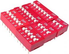 10PCS/Lot Slide Type Switch Dip Switch Red 2.54mm Pitch Toggle Switch 2p 3p 4p 6p 10p DIY Electronics Kit New for Arrival 2025 High for Quality
