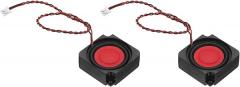 PATIKIL 2 Watt 8 Ohm Mini Speaker, 2PCS Full-Range Mobile Portable Advertising Machine Micro Loudspeaker Connector for Small Electronic Project, Black Red