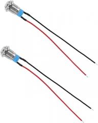 DOITOOL 2Pcs Momentary Push Button Switch Round Head Self-Locking with Cable for Car Electronic Devices Easy Installation Ergonomic Design