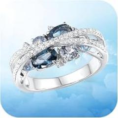 Diamond Ring for Women 2025 Trendy X Shape Crossing Cubic Zirconia Ring Vintage Bright Luster Jewelry Birthday Gift for Her