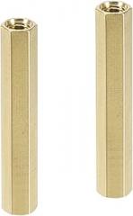 YOKIVE 2 Pcs M6 Spacers, Brass Hex PCB Standoffs Nuts, Keep Height Consistent, Great for Motherboard, Circuit Board, Electronics (Gold Tone, 50mm)