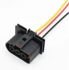 1 Pcs 3P 1J0906443 1J0 906 443 1J0 906 233 1J0906233 Car Electronic Fan Cable Auto Radiator Plastic Housing Plug(1 female set)