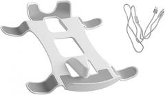 Game Headset Holder with Charging Indicator Storage Versatile 1/2 Charging Cable VR Headset Storage Stand for PS5 VR2 White