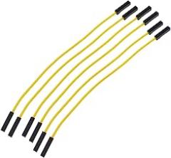 20Pcs 1P 2.54mm Jumper wire line 10/20/30cm Female Male 24AWG Wire test line electronic line (F-F-10CM-yellow)