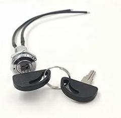 735 Key Switch Power Lock Electronic Lock 2A 125AC Hole 16mm Double 2 Feet with 15cm Wire 1Pcs