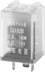 SG152B 12V/24V Intelligent Electronic Flasher LED Light Universal Three-Plug Automotive Flash Relay(12V)(12V)