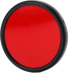Full Red Lens Filter, Scratch Resistant Optical Glass Red Filter Dustproof Multilayer Nano Coated with Storage Box for Shooting
