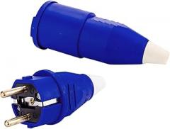 1PC EU Waterproof IP54 2 Pin Male Female Electronic Connector Rewireable Detachable Plug Industrial Electrical 16A EU Plug Converter