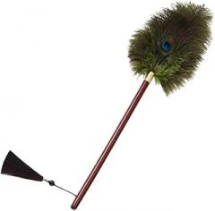 Feather Duster with Wooden Handle, Dust Removal Tool, Reusable Hand Duster for Office Home Car, Household Dust Cleaning Tool