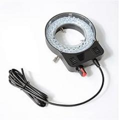 Microscopes Equipment Adjustable Microscope LED Ring Light Illuminator Lamp for Stereo Electronic Video Microscope(Black)