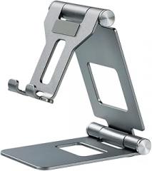 HBJWOV Aluminum Alloy Mobile Phone Holder Foldable Portable Tablet Desktop Live Streaming Metal Holder