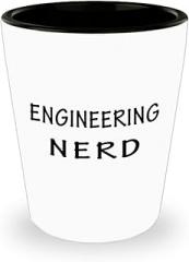 Engineering Nerd Shot Glass Shotglass Novelty Drinkware - Funny Gifts for Engineer Engr Week Civil Chemical Electrical Electronic EC Industrial Mechanical Idea