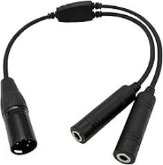 WODASEN Airbus Headset Adapter General Aviation .206” & .25” Dual Jacks GA Twin Plug to Airbus XLR 5 Pin Headset Connector Headphone Extension Cable Converter Compatible with Most Pilot Headsets