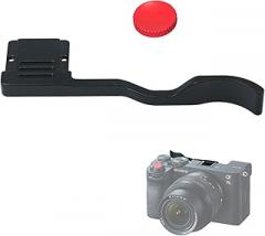A7CII A7CR Metal Thumb Up Grip for Sony A7C II A7C R A7C2 Digital Camera Hot Shoe Thumb Hand Grip with Camera Shutter Button Accessories (Black)