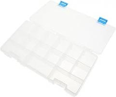 Portable Plastic Tool Parts Storage Box with Handle, Small Items Organizer Case with Compartments for Screws and Electronic Components, Handheld Hardware Container for Workshop