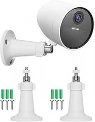 2-Pack Outdoor Camera Mount Compatible with SimpliSafe Outdoor Security Camera, 360° Rotation Security Bracket with 1/4 Screw Thread, Camera Not Included, White