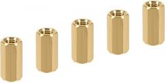 YOKIVE 5 Pcs M5 Spacers, Brass Hex PCB Standoffs Nuts, Keep Height Consistent, Great for Motherboard, Circuit Board, Electronics (Gold Tone, 15mm)