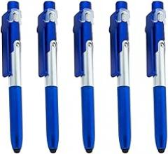 5Pcs Multifunctional Ballpoint Pen with Stylus Tip, Led Light, Foldable Phone Stand, 4-1 Stylus Pen Business Gift Pen New 2026 High for Reliable Electronic Component, Precision, Stable Performance