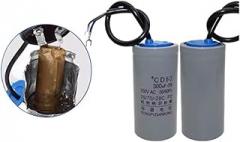 Electronic Starter Starting Capacitor Aluminum Shell Paper core 75UF 100UF 150UF 200UF 250UF 300UF 350UF 400UF 500UF 600UF 250V(75UF)
