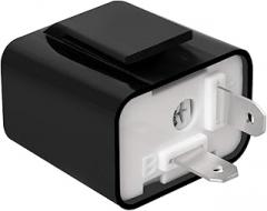 2 Pin Electronic Flasher Relay, Adjustable 12V Relays Fix for LED Turn Signal Hyper Flash, Universal