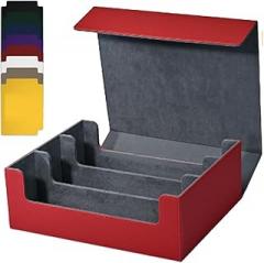 Aboiled Red Card Storage Box for Trading Cards - Magnetic Closure Card Deck Case for Game Cards and Accessories