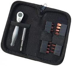 Compact 22 Piece Ratchet Set with Reversible Ratchet and Magnetic Bits Lightweight Portable Tool Kit for Bike Maintenance and General Repair Tasks