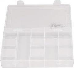Clear Plastic Jewelry Box Organizer 12 Grids Divided Storage Container Case for Electronics Accessories