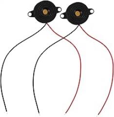 2pcs Active Piezoelectric Alarm Device Loud Continuous Sound Electronic Alarm for Cars Electronics High Decibel for Physics Experiments and Gaming