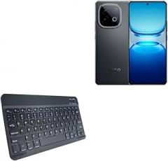 BoxWave Keyboard Compatible with vivo iQOO Z10 Turbo - SlimKeys Bluetooth Keyboard, Portable Thin with Chiclet-Style Keys - Jet Black