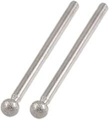 2X 3mm Grinder Accessories x 5mm Round Ball Tip Diamond Mounted Point Cutoff Wheels Buffing Bits