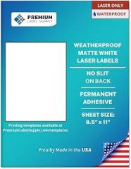 Premium Label Supply Waterproof Matte White Sticker Paper - 8.5