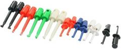 Test Clip Single Hook Clip with 8 Pairs of Round Collar Test Probe for Electronic Test Stylish