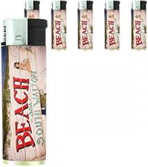 Refillable Electronic Lighter Set of 5 Pieces D-241 Beach South Walton