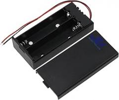 Twin/2X 18650 DIY Battery Holder Case Box 7.4V with Power Switch & Bare Wire Ends