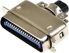 1PCS 57 Series Centronics C0innector Male Female CN14/24/36/50P Ribbon Computer Printer Cable Mount Adaptiers with Mental Cover New 2026 High for Reliable Electronic Component