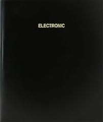 BookFactory Electronic Log Book/Journal/Logbook - 120 Page, 8.5''x11'', Black Hardbound (XLog-120-7CS-A-L-Black(Electronic Log Book))