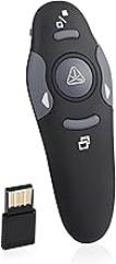 Presentation Clicker, 2.4GHz Connection, Widely Compatible, Wide Application, Presentation Remote Control with Ergonomic Handle for Teaching, Meeting, Speech