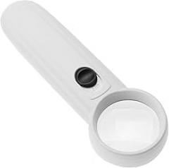 Dioche 40X Handheld Magnifying Glass with LED Light - Portable ABS Plastic Box/Cover Magnifier for Electronics and Beauty Industry (MG6B -2 15 Times)