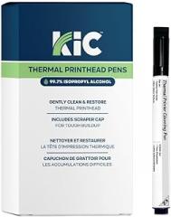 Waffletechnology KICTeam - Cleaning Pens for Thermal Printer Printheads & Electronics (12 Pens) - Includes Scraper Cap for Tough Buildup - Filled with Quick Drying Solution