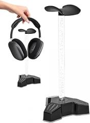 Headphone Stand with Charger | Helmet Hanger with RGB Lighting | Helmet Holder with Charging Port - For Desk Table Shelf Office Bedroom Study