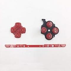 Replacement Left Right ABXY Buttons Kit Cross Direction Button for PSP 2000 Game Console (Red)