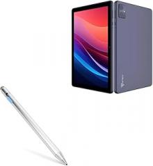 BoxWave Stylus Pen Compatible with Vortex T10M Pro Plus - AccuPoint Active Stylus, Electronic Stylus with Ultra Fine Tip - Metallic Silver