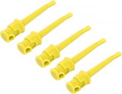 Multimeter Test Hook Clip J.30007 Soldering Electronic Test Hook with Insulation ProtectionCopper Stainless Steel (Yellow)