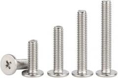 Cqinlu-Hex Bolts M2 M2.5 M3 M4 M5 M6 304 Stainless Steel Cross Ultra Thin Super Flat Wafer Head Screw Notebook Laptop Electronic Bolt, Excellent Corrosion Resistance(3mm,M2 x 50Pieces)