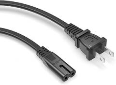 Superer 3 ft AC Power Cord Cable Fit for Sony PS5 PS4 PS3 Slim PlayStation 5 4 3, Xbox Series X/S, Xbox One X/S, TV, Printer, Speaker Universal 2 Prong C7 Cables Replacement - (ETL Listed)