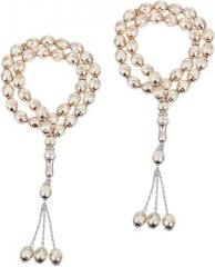 2pcs Acrylic Tasbih Prayer Beads for Men Women Durable Exotic Muslim Rosary Bracelets with Arabic Counting Mechanism for Meditation and Ramadan Worship