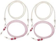 Milisten 4pcs Women's Beaded Eyeglass Chains Imitation Pearl Glasses Neck Strap for Travel Sunglasses Holder Lanyard Accessories