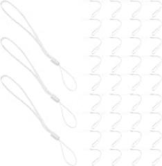 50Pcs Adjustable White Phone Lanyards Keychain Wrist Straps for Mobile Phones and Id Cards Sturdy Cell Rope Suitable for Electronics Accessories